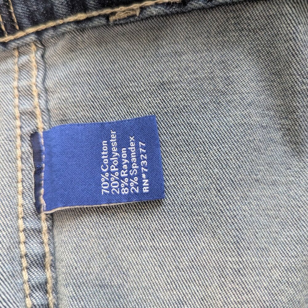 NWT Upcycled Handmade Denim Womans Jacket Apt.9 Small Distress - Picture 7 of 9